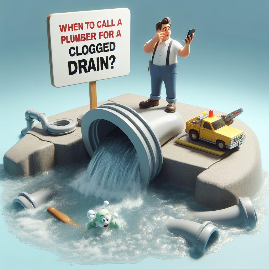 When to call a plumber for a clogged drain